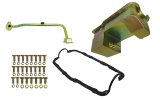 Weiand Oil Pan Packages 5039WND Kit 7QT- Gold Zinc Finish-79/93 Mustang 351W Conversion (Drag Racing) - FABRICATED thumbnail 1