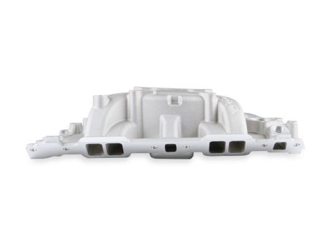 Weiand Street Warrior Intake Manifolds 8126 Manifold, Warrior, Dual Plane, Aluminum, Natural, Spread Bore, Chevy, Small Block, Each thumbnail 3