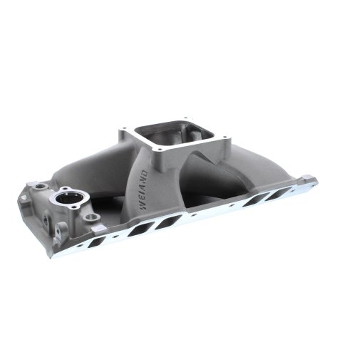 Weiand Track Warrior Intake Manifolds 7623 Manifold, Warrior, Single Plane, Aluminum, Natural, Dominator, Chevy, Big Block, Each thumbnail 1