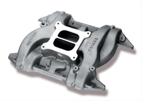 Weiand Action Plus Intake Manifolds 8008WND Manifold, Action+Plus, Dual Plane, Aluminum, Natural, Square Bore, Dodge, Big Block, B, Each thumbnail 2