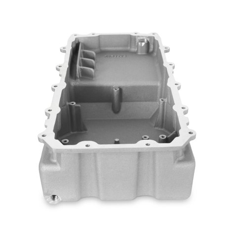 Weiand Coyote Swap Oil Pans 302-90 Pans, Engine Swap, Low-profile, Rear Sump, Wet Style, 8.0 Quarts, Aluminum, Pickup Included, Ford, Each thumbnail 2