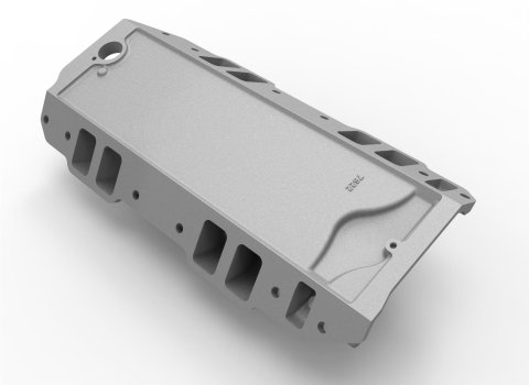 Weiand Track Warrior Intake Manifolds 7622 Manifold, Warrior, Single Plane, Aluminum, Natural, Square Bore, Chevy, Big Block, Each thumbnail 2