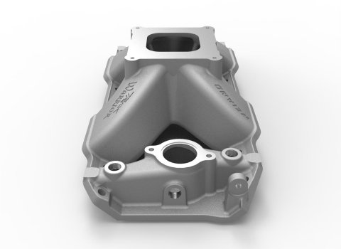 Weiand Track Warrior Intake Manifolds 7622 Manifold, Warrior, Single Plane, Aluminum, Natural, Square Bore, Chevy, Big Block, Each thumbnail 3