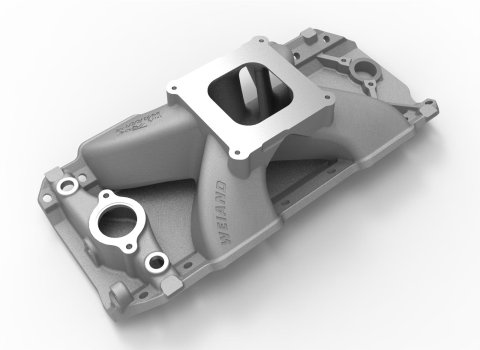 Weiand Track Warrior Intake Manifolds 7622 Manifold, Warrior, Single Plane, Aluminum, Natural, Square Bore, Chevy, Big Block, Each thumbnail 4
