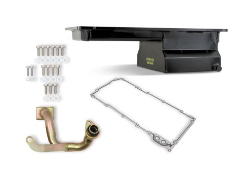 Weiand Oil Pan Packages 5042WND Pan, Fabricated, Aluminum, Black, 7 Quart, Front Sump, Chevy, LS, Kit thumbnail 4