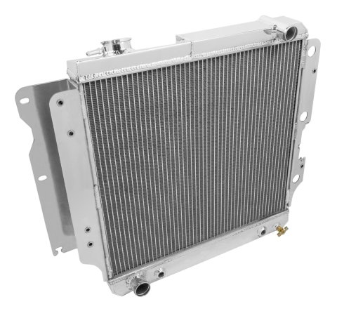 Frostbite Performance Cooling Aluminum Radiators FB174 Radiator, Aluminum, 3-Row, Polished, Downflow, Jeep, Each thumbnail 1