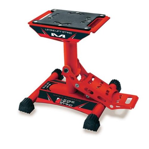 Matrix Concepts LS1 Lift Stands LS1-102 Stand, LS1, Foot Pedal Type, 500 lbs. Capacity, Steel, White/Red Powdercoated, 15.500 in. Overall Height, Each thumbnail 1