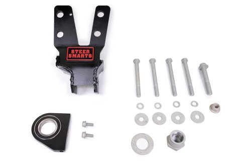 Steer Smarts Yeti XD Sector Shaft Braces for 2020-2025 GLADIATOR, 2018-2025 WRANGLER - 79041001 Steering Box Support, Steel, Black Powdercoat, Track Bar Reinforcement Bracket, Jeep, Kit thumbnail 1