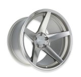 Rocket Racing Flare Titanium Machined Wheels 18x10 Wheel, Machined, 18 in. x 10 in., Aluminum, Silver, Machined, 6.50 in. Backspace, 5 x 4 1/2 in. Bolt Pattern, "B" Face, Each thumbnail 1