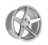Rocket Racing Flare Titanium Machined Wheels 18x10 Wheel, Machined, 18 in. x 10 in., Aluminum, Silver, Machined, 6.50 in. Backspace, 5 x 4 1/2 in. Bolt Pattern, "B" Face, Each thumbnail 2