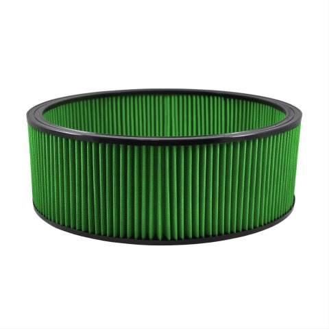 Green Filter High Performance Universal Air Filters 7043 Filter, Round, Woven Cotton, Green, 14.00 in. Diameter, 3.50 in. Height, Each