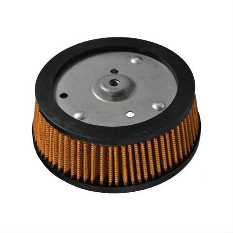 Green Filter High Performance Factory Replacement Air Filters 2737 Filter, Round, Cotton Gauze, Orange, 6.40 in. Diameter, 5.27 in. Inlet Flange Diameter, 2.17 in. Height, 3 Hole Filter, Harley-Davidson®, Each