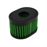 Green Filter High Performance Universal Air Filters 7179 Filter, Conical Oval Flanged, Woven Cotton, Green, 0.940 in. Inlet Flange Diameter, 2.75 in. Length, Each thumbnail 2