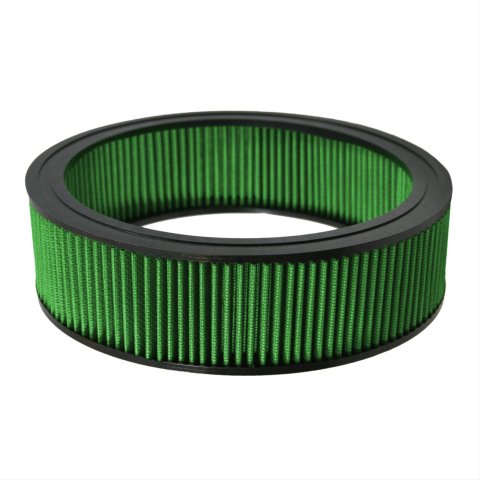 Green Filter High Performance Factory Replacement Air Filters 2011 Element, Replacement, Round, Woven Cotton, Green, Buick, Cadillac, Chevy, GMC, Oldsmobile, Plymouth, Pontiac, Each