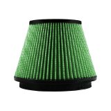 Green Filter High Performance Universal Air Filters 2313 Filter, Conical Flanged, Woven Cotton, Green, 6.000 in. Inlet Flange, 5.50 in. Length, Each thumbnail 1
