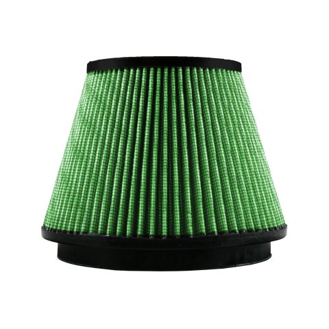 Green Filter High Performance Universal Air Filters 2313 Filter, Conical Flanged, Woven Cotton, Green, 6.000 in. Inlet Flange, 5.50 in. Length, Each