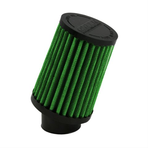 Green Filter High Performance Universal Air Filters 7164 Filter, Conical Flanged, Woven Cotton, Green, 1.25 in. Inlet Flange Diameter, 4.00 in. Length, Each