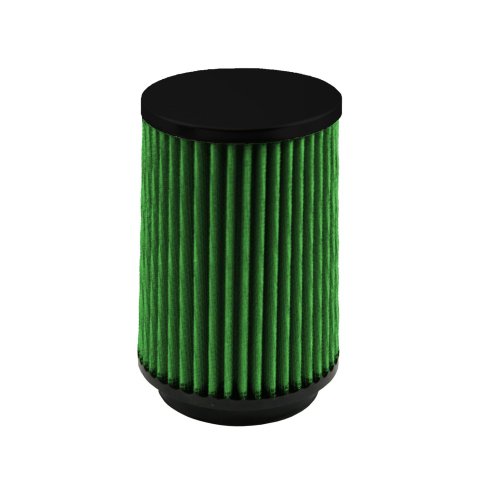 Green Filter High Performance Universal Air Filters 7079 Filter, Conical Flanged, Woven Cotton, Green, 3.00 in. Inlet Flange Diameter, 6.00 in. Length, Each