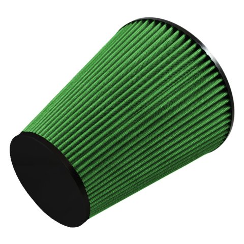 Green Filter High Performance Universal Air Filters 2478 Filter, Conical Flanged, Woven Cotton, Green, 4.00 in. Inlet Flange, 9.00 in. Length, Each thumbnail 2