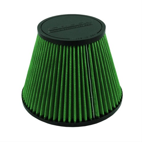 Green Filter High Performance Universal Air Filters 7081 Filter, Conical Flanged, Woven Cotton, Green, 4.50 in. Inlet Flange Diameter, 6.00 in. Length, Each thumbnail 1