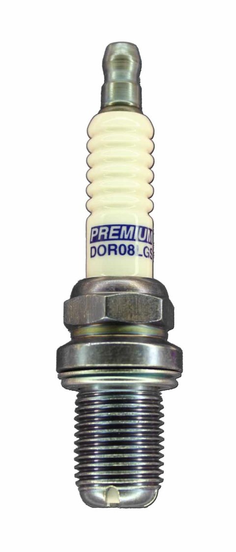 Brisk Premium LGS Spark Plugs DOR08LGS Plug, LGS, Silver, 14mm Thread, 0.748 in. Reach, Gasket Seat, 5/8 in. Wrench Size, Each thumbnail 1