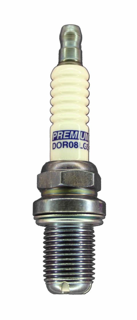 Brisk Premium LGS Spark Plugs DOR08LGS Plug, LGS, Silver, 14mm Thread, 0.748 in. Reach, Gasket Seat, 5/8 in. Wrench Size, Each thumbnail 2