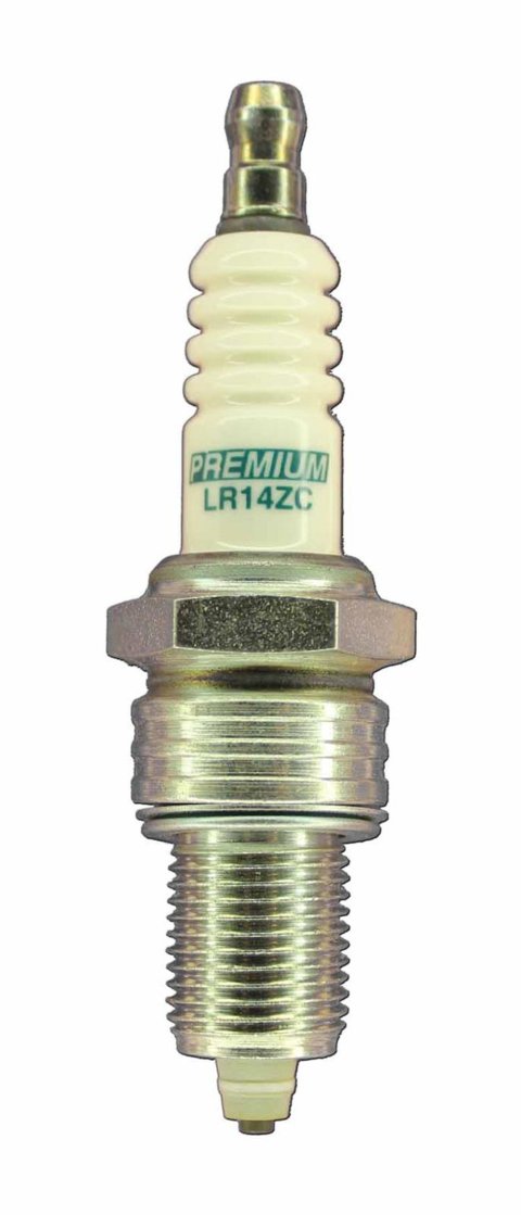 Brisk Multi-Spark Spark Plugs LR14ZC Plugs, Multi-Spark, Copper, 14mm Thread Size, 19mm Reach, Gasket Seat, 14 Heat Range, Resistor, Each thumbnail 2