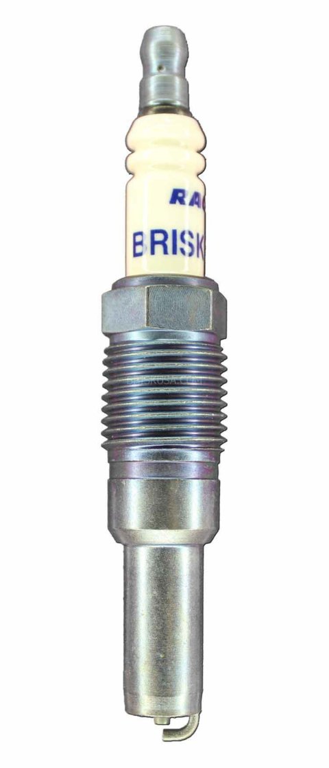 Brisk Silver Racing Spark Plugs 3VR14S Plugs, Racing, Silver, 16mm Thread Size, 22mm Reach, Tapered Seat, 14 Heat Range, Resistor, 3V, Ford, Each thumbnail 2