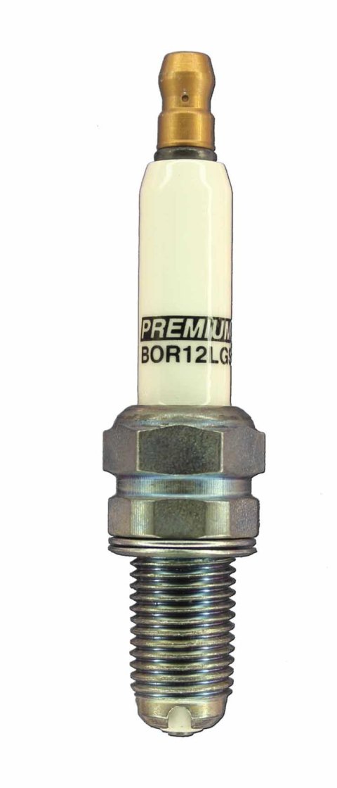 Brisk Premium LGS Spark Plugs BOR12LGS Plug, LGS, Silver, 12mm Thread, 0.748 in. Reach, Gasket Seat, 5/8 in. Wrench Size, Each thumbnail 1