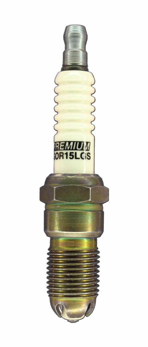 Brisk Premium LGS Spark Plugs GOR15LGS Plugs, LGS, Silver, 14mm Thread Size, 18mm Reach, Tapered Seat, 15 Heat Range, Resistor, Each thumbnail 1