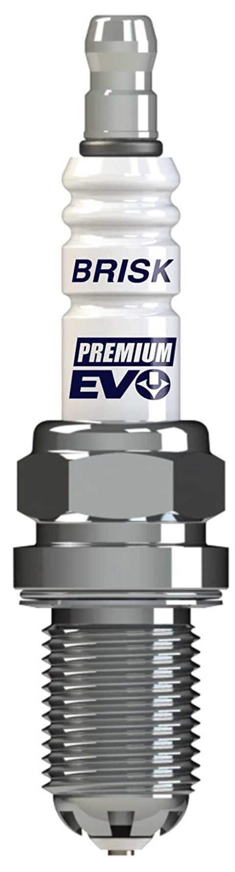 Brisk Premium EVO Spark Plugs DR14BSXC Plugs, EVO, Copper, 14mm Thread Size, 19mm Reach, Gasket Seat, 14 Heat Range, Resistor, Each thumbnail 1