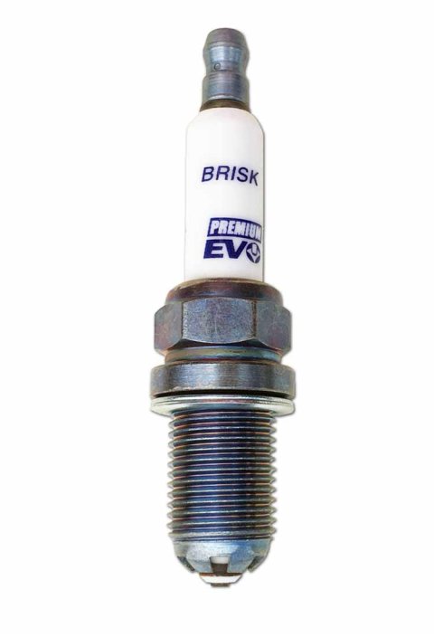 Brisk Premium EVO Spark Plugs DR14BSXC Plugs, EVO, Copper, 14mm Thread Size, 19mm Reach, Gasket Seat, 14 Heat Range, Resistor, Each thumbnail 2