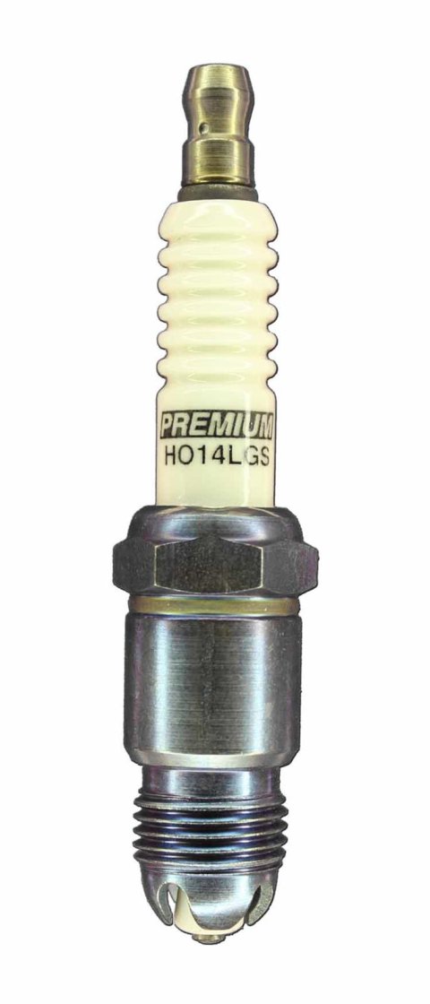 Brisk Premium LGS Spark Plugs HO14LGS Plugs, LGS, Silver, 14mm Thread Size, 12.7mm Reach, Tapered Seat, 14 Heat Range, Each