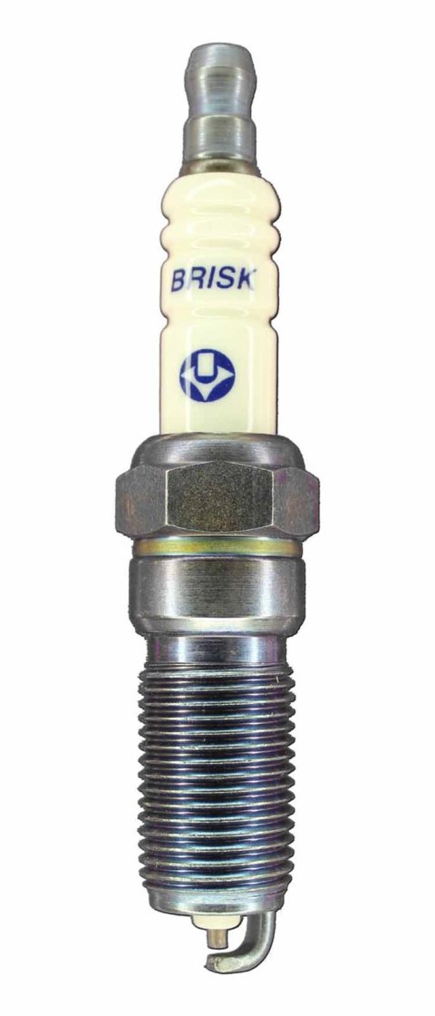 Brisk Silver Racing Spark Plugs RR12YS Plugs, Racing, Silver, 14mm Thread Size, 26.5mm Reach, Tapered Seat, 12 Heat Range, Resistor, Each thumbnail 1