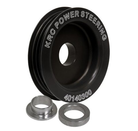 KRC Power Steering Alternator Pulleys 40140300 Pulley, Steering/Alternator, Serpentine, 3-Groove, 2.50 in., Aluminum, Black, Nippondenso/Delco, Each thumbnail 2