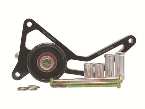 KRC Power Steering Adjustable Idler Tensioners 40400300 Pulley/Tensioner Assembly, Adjustable, Serpentine, Aluminum, Black Anodized, Small Block Chevrolet, Kit thumbnail 1