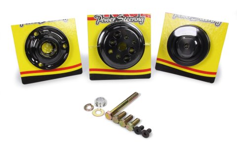 KRC Power Steering Serpentine Pulley Kits 36401500 System, Pro Series, Serpentine, Aluminum, Black Anodized, 3-Groove Mid-Performance Ratio, SB Chevy, Kit thumbnail 2