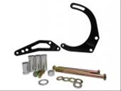 KRC Power Steering Alternator Brackets 40550000 Bracket, Passenger Side Mid Mount, Billet Aluminum, Black Anodized, Chevy, Each thumbnail 1