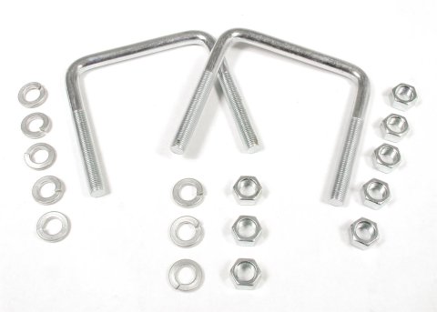 Lakewood Replacement Traction Bar U-Bolt Kits 20570 U-Bolts with Nuts/Washers, Replacement, Slapper/Traction Bars, 3/8 in. Dia., 3 1/2 in. Center to Center, Pair thumbnail 1