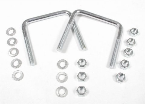 Lakewood Replacement Traction Bar U-Bolt Kits 20570 U-Bolts with Nuts/Washers, Replacement, Slapper/Traction Bars, 3/8 in. Dia., 3 1/2 in. Center to Center, Pair thumbnail 2