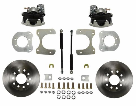 LEED Brakes Rear Disc Brake Conversion Kits RC4001 Kit, Conversion, Solid Surface Rotors, Zinc Plated Calipers, Chrysler, Dodge, Plymouth, , 8-1/4 & 9-1/4 Axles Only, Kit thumbnail 3