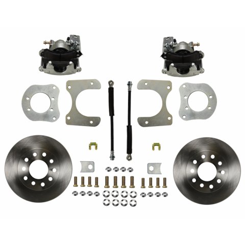 LEED Brakes Rear Disc Brake Conversion Kits RC4001 Kit, Conversion, Solid Surface Rotors, Zinc Plated Calipers, Chrysler, Dodge, Plymouth, , 8-1/4 & 9-1/4 Axles Only, Kit thumbnail 8