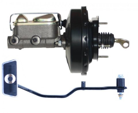 LEED Brakes Master Cylinder and Brake Booster Combos for 1967-1970 COUGAR, MUSTANG - 034PA 9 in. Booster, Black, Firewall Mount, Dual Bowl Cylinder, Cast iron, Natural, Disc/Drum or Disc/Disc, Kit thumbnail 8