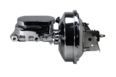 LEED Brakes Master Cylinder and Brake Booster Combos 2F6 9 in. Booster, Chrome, Firewall Mount, Dual Bowl Cylinder, Aluminum, Chrome, Disc/Drum or Disc/Disc, Kit thumbnail 6