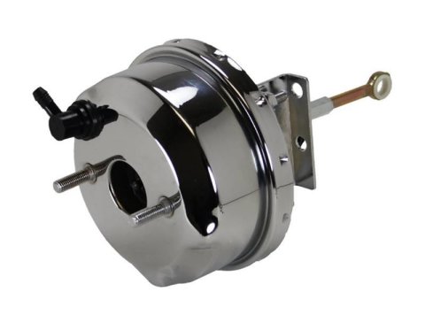 LEED Brakes Power Brake Boosters for 1964-1966 MUSTANG - 6J Booster, Brake, Vacuum Single Diaphragm, 7 in. Diameter, Steel, Chrome, Each thumbnail 1