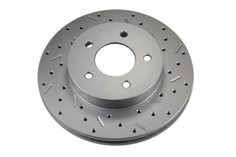 LEED Brakes Rear Disc Brake Conversion Kits RRC1001X Kit, Conversion, Cross-drilled/Slotted Rotors, Red Powdercoated Calipers, Buick, Chevy, GMC, Oldsmobile, Pontiac, Kit thumbnail 2