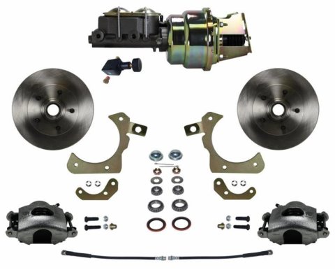 LEED Brakes Front Disc Brake Conversion Kits FC1010-K105 Kit, Conversion, Power Assist, Solid Surface Rotors, Cast Iron Calipers, Zinc Plated, 5 x 4.75 in. Bolt Pattern, Kit thumbnail 1