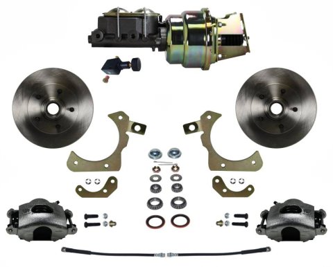 LEED Brakes Front Disc Brake Conversion Kits FC1010-K105 Kit, Conversion, Power Assist, Solid Surface Rotors, Cast Iron Calipers, Zinc Plated, 5 x 4.75 in. Bolt Pattern, Kit thumbnail 4