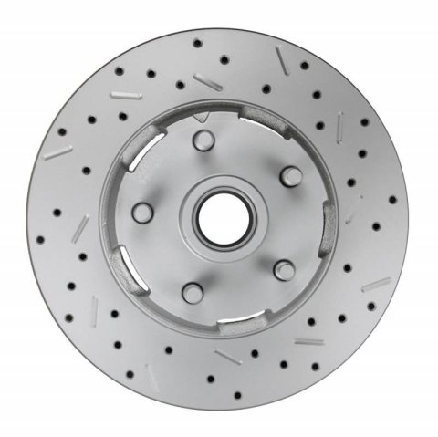 LEED Brakes Front Disc Brake Conversion Kits FC2002-8405X Kit, Conversion, Power Assist, Cross-Drilled/Slotted Rotors, Cast Iron Calipers, Zinc Plated, 5 x 4.50 in. Bolt Pattern, Kit thumbnail 3