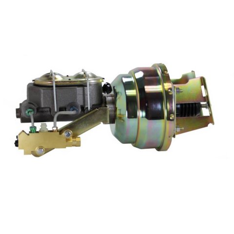 LEED Brakes Master Cylinder and Brake Booster Combos 3M1A1 8 in. Booster, Zinc, Firewall Mount, Dual Bowl Cylinder, Cast iron, Natural, Non-Adjustable Proportioning Valve, Disc/Drum, Kit thumbnail 2
